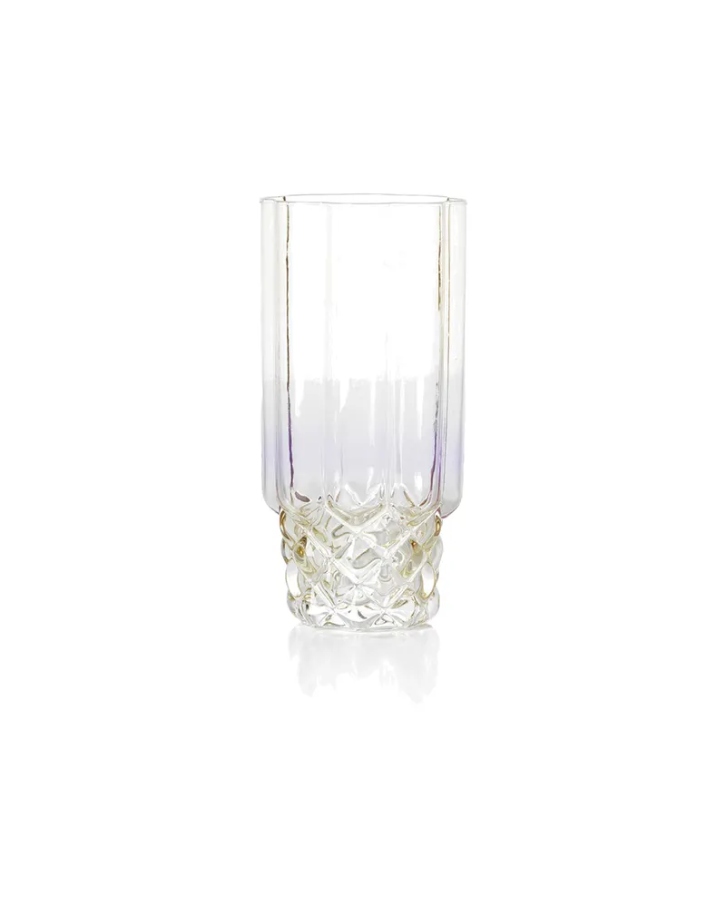 The Pink Blush Highball Trinkglas aus Recyclingglas, Natur / Rosa