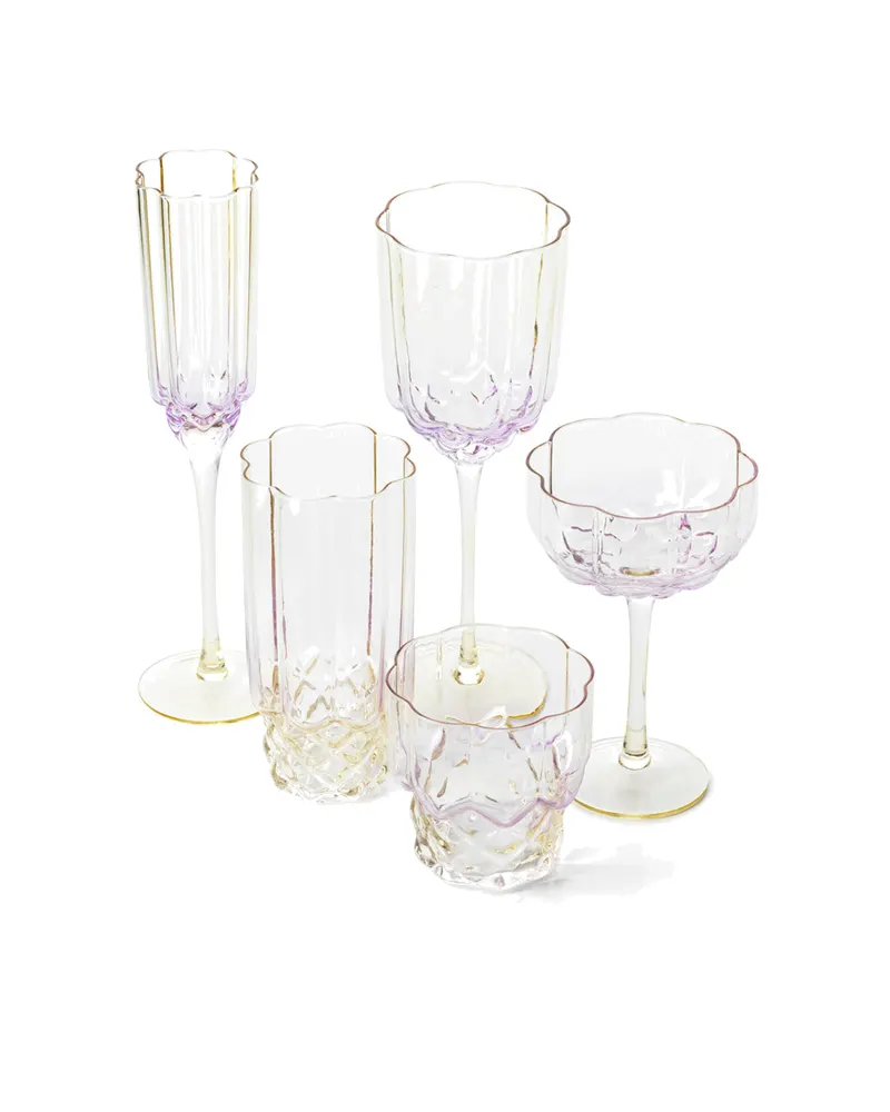The Pink Blush Tumbler Trinkglas aus Recyclingglas von Bazar Bizar, Größe 9 × 9 × 6 cm, Natur / Rosa, Ansicht 5