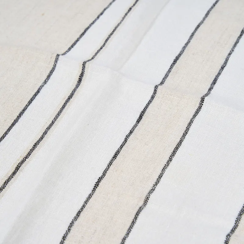 The Provence Napkin Leinenserviette von Bazar Bizar, Größe 45 × 45 cm, Natur / Schwarz / Weiß, Ansicht 6