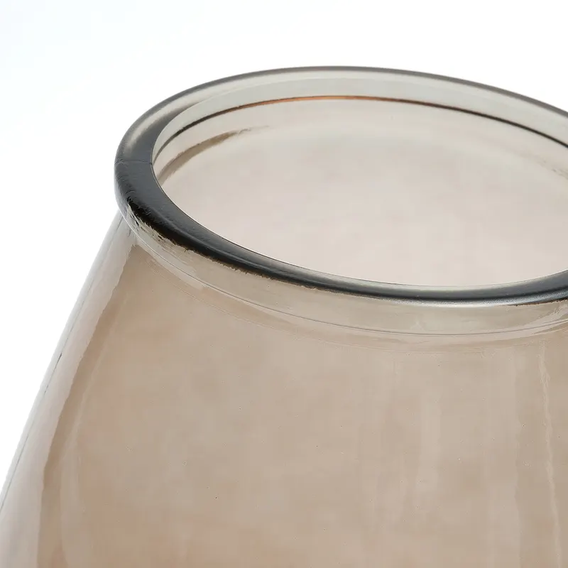 The Qiezi Vase, Vase aus Recyclingglas von Bazar Bizar, Größe L, Beige, Ansicht 5