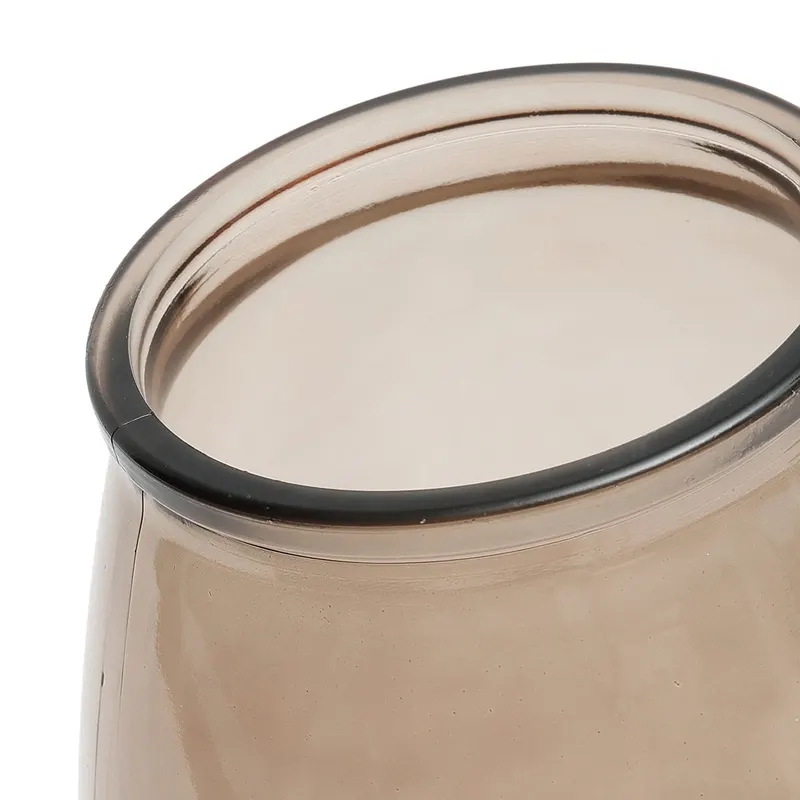 The Qiezi Vase, Vase aus Recyclingglas von Bazar Bizar, Größe M, Beige, Ansicht 4