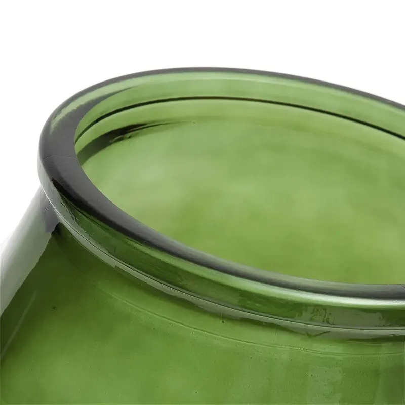 The Qiezi Vase, Vase aus Recyclingglas von Bazar Bizar, Größe L, Grün, Ansicht 4
