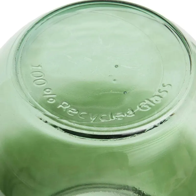 The Qiezi Vase, Vase aus Recyclingglas von Bazar Bizar, Größe L, Grün, Ansicht 5