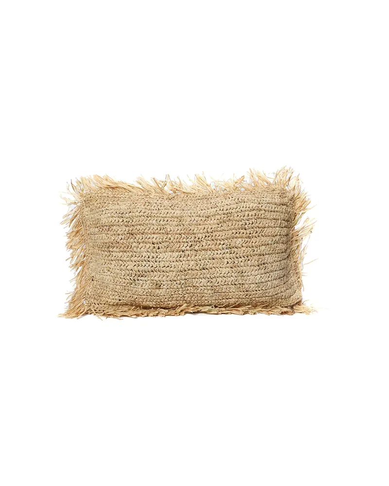 The Raffia Cushion Cover Rectangular Kissenbezug aus Raffia von Bazar Bizar, Größe 30 × 50 cm, Natur, Ansicht 1