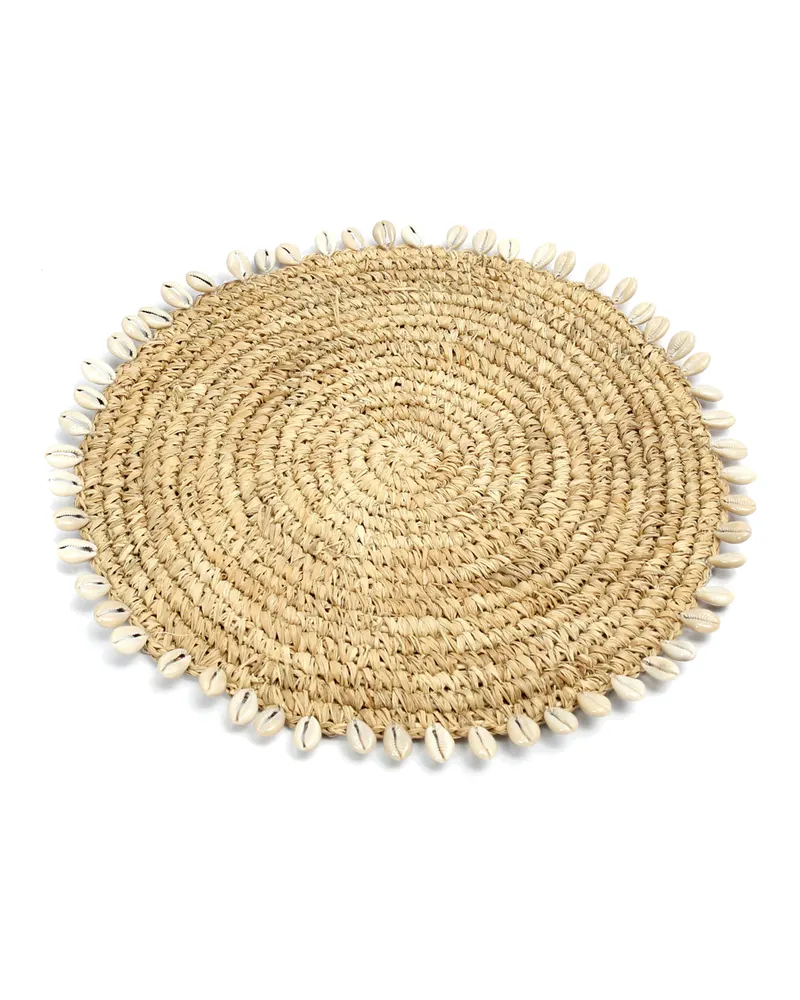 The Raffia Shell Placemat Platzset aus Raffia und Muscheln