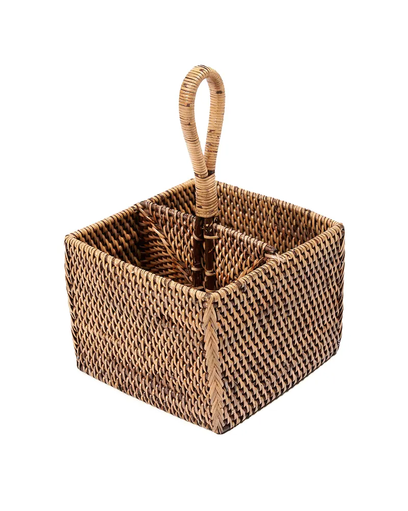 The Rattan Cutlery Caddy N°2 Besteckhalter aus Rattan