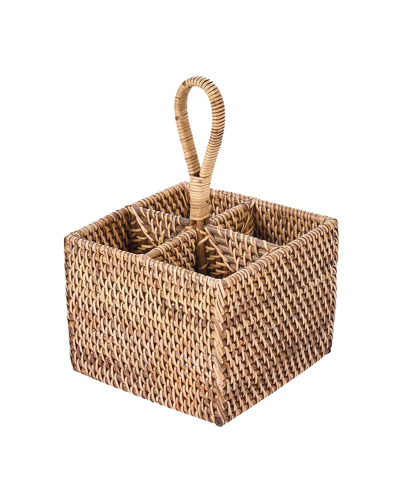 The Rattan Cutlery Caddy N°4 Besteckhalter aus Rattan