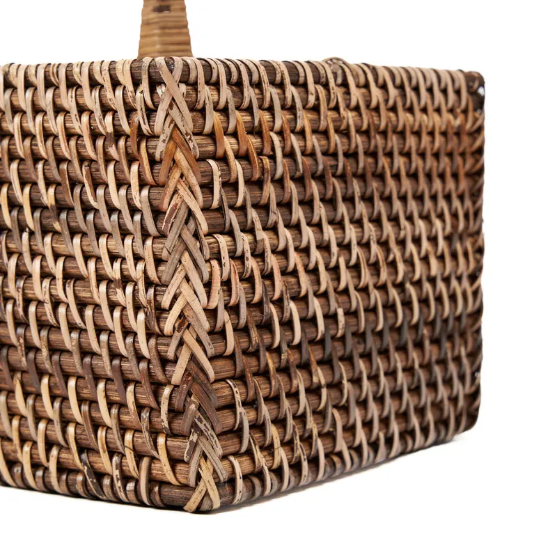 The Rattan Cutlery Caddy N°4 Besteckhalter aus Rattan von Bazar Bizar, Größe 18 × 18 × 28 cm, Natur / Braun, Ansicht 11