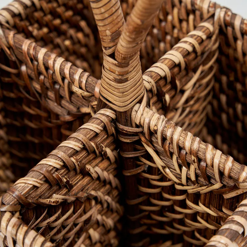 The Rattan Cutlery Caddy N°4 Besteckhalter aus Rattan von Bazar Bizar, Größe 18 × 18 × 28 cm, Natur / Braun, Ansicht 12