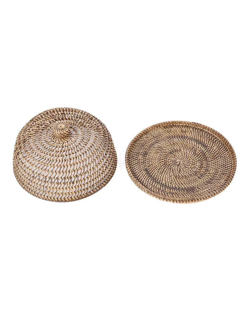 The Rattan Food Cover Tischhaube aus Rattan von Bazar Bizar, Größe L, Natur / Braun, Ansicht 8
