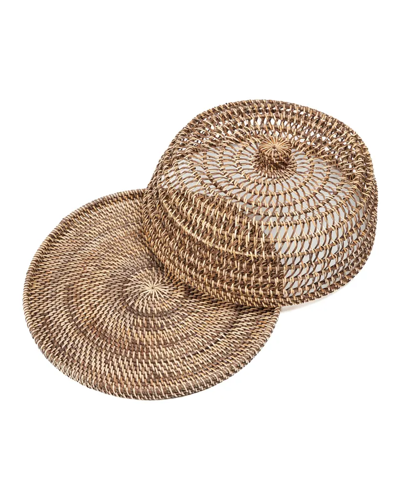 The Rattan Food Cover Tischhaube aus Rattan von Bazar Bizar, Größe M, Natur, Ansicht 13