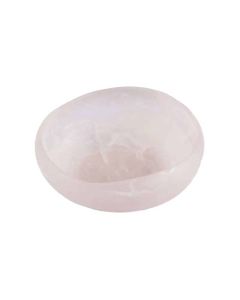 The Resin Organic Bowl Schale aus Kunstharz von Bazar Bizar, Größe S, Rosa / Weiß, Ansicht 4