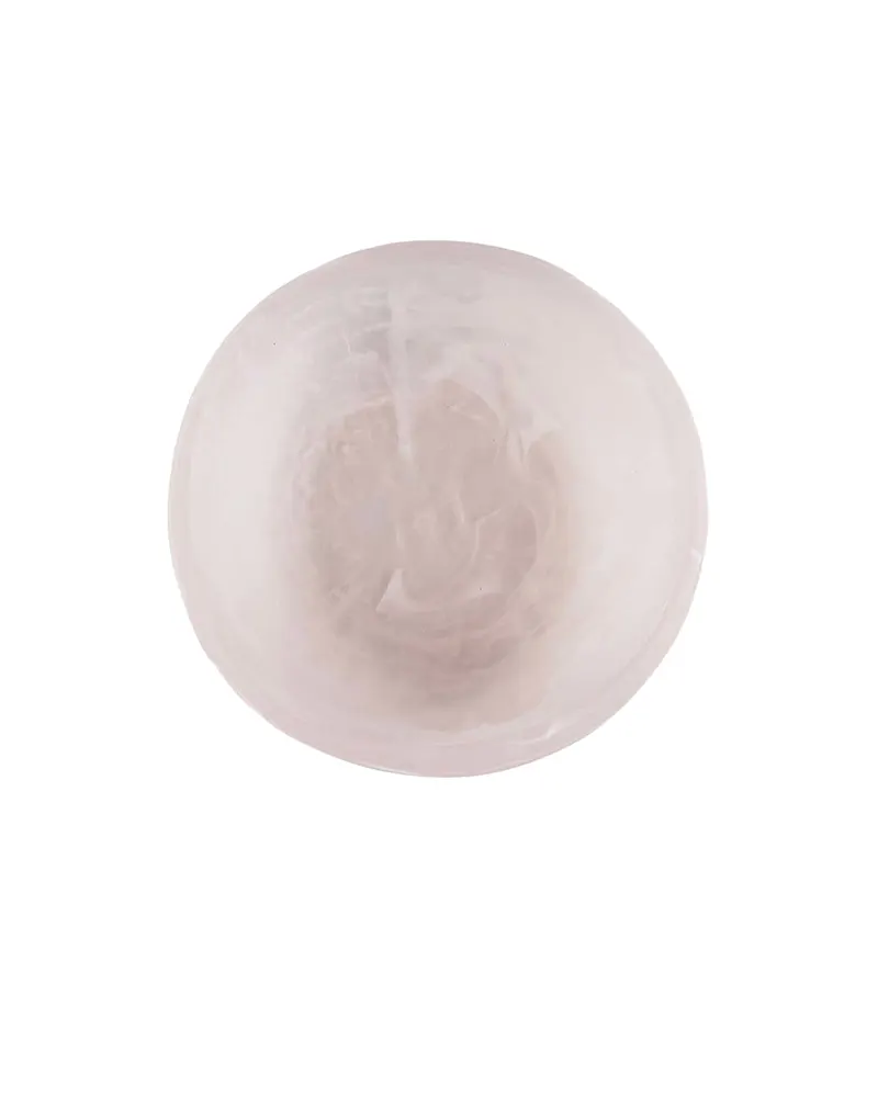 The Resin Organic Bowl Schale aus Kunstharz von Bazar Bizar, Größe S, Rosa / Weiß, Ansicht 5