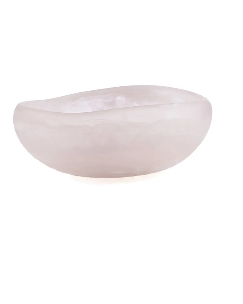 The Resin Organic Bowl Schale aus Kunstharz von Bazar Bizar, Größe L, Rosa / Weiß, Ansicht 1