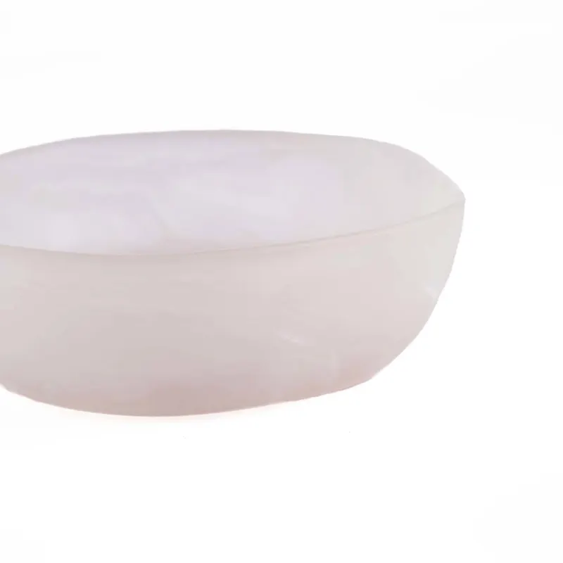 The Resin Organic Bowl Schale aus Kunstharz von Bazar Bizar, Größe L, Rosa / Weiß, Ansicht 2