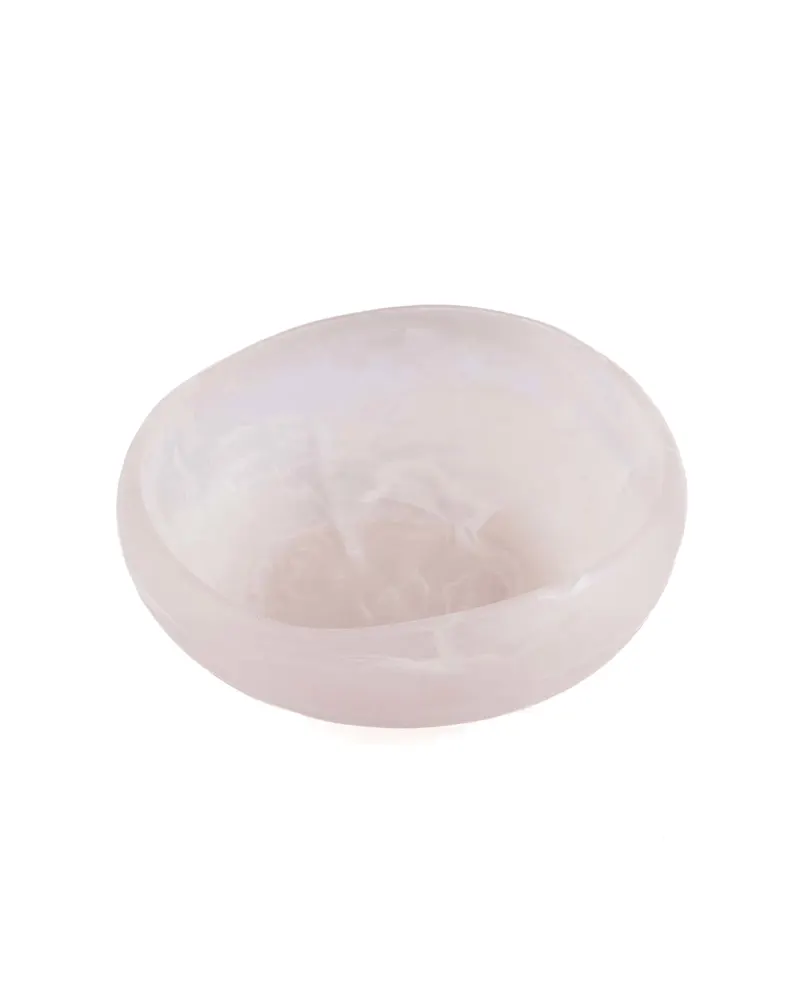 The Resin Organic Bowl Schale aus Kunstharz von Bazar Bizar, Größe L, Rosa / Weiß, Ansicht 3