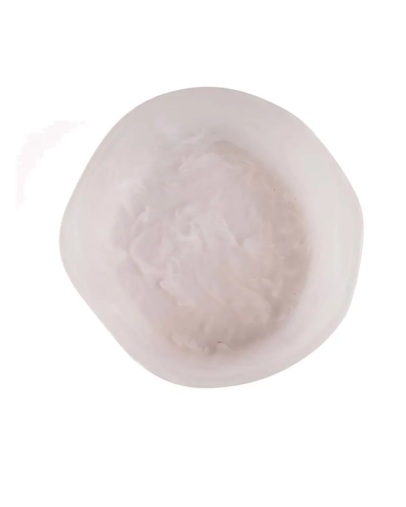 The Resin Organic Bowl Schale aus Kunstharz von Bazar Bizar, Größe L, Rosa / Weiß, Ansicht 4