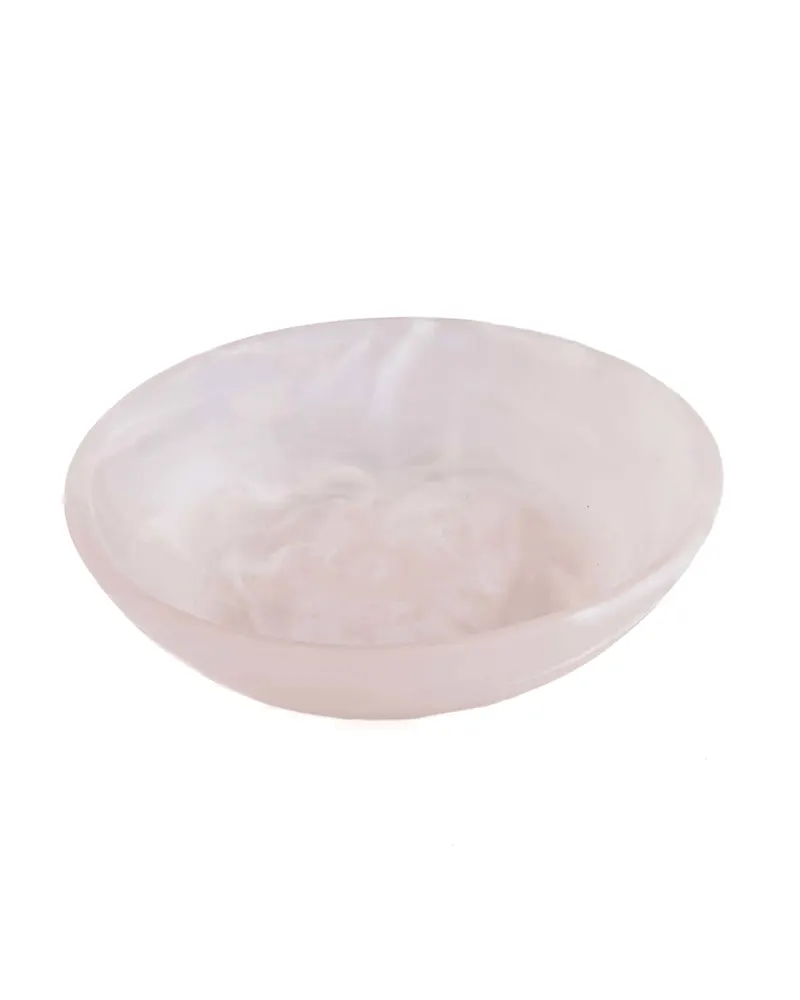 The Resin Organic Bowl Schale aus Kunstharz von Bazar Bizar, Größe M, Rosa / Weiß, Ansicht 3