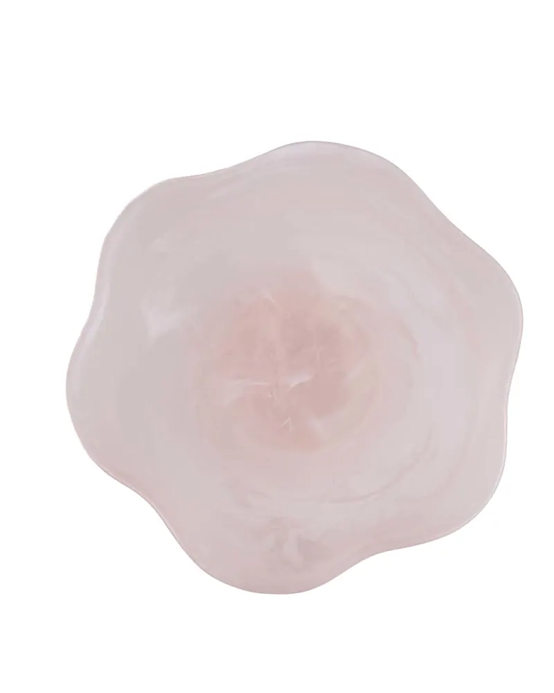 The Resin Organic Fruit Stand Servierständer aus Kunstharz von Bazar Bizar, Größe 27 × 27 × 15 cm, Rosa / Weiß, Ansicht 6