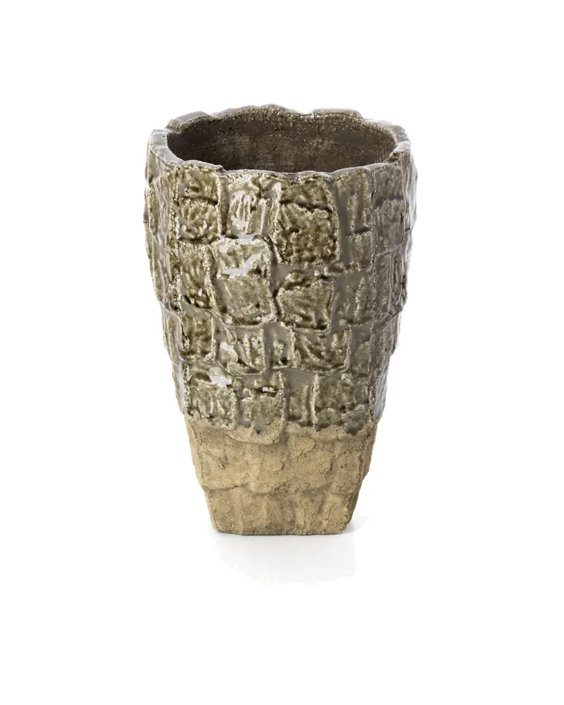 The Rock Texture Vase, Vase aus Steinzeug von Bazar Bizar, Größe L, Steingrau, Ansicht 2