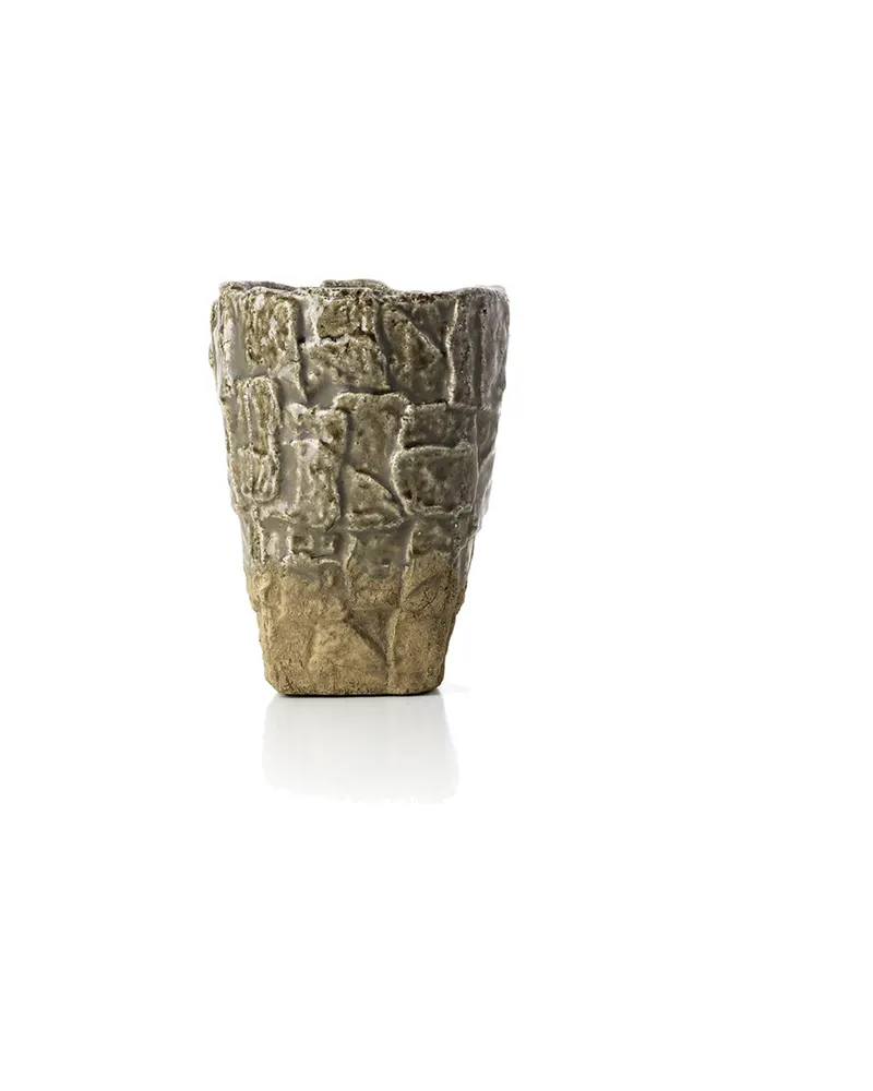 The Rock Texture Vase, Vase aus Steinzeug von Bazar Bizar, Größe S, Steingrau, Ansicht 1
