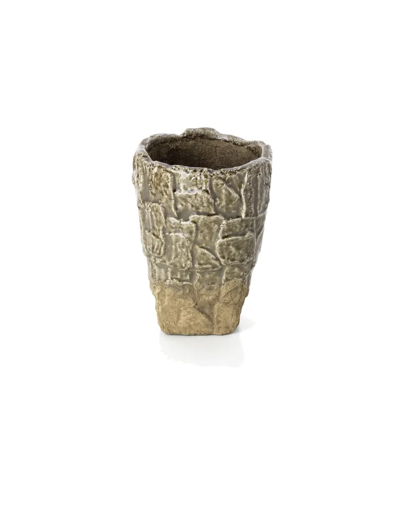 The Rock Texture Vase, Vase aus Steinzeug von Bazar Bizar, Größe S, Steingrau, Ansicht 2