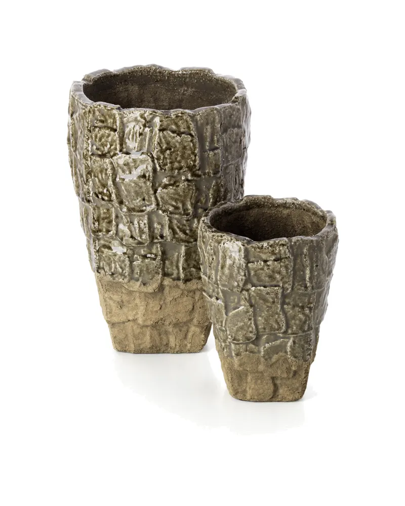 The Rock Texture Vase, Vase aus Steinzeug von Bazar Bizar, Größe S, Steingrau, Ansicht 4