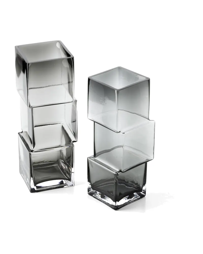 The Rummikub Vase aus Recyclingglas, dunkelgrau von Bazar Bizar, Größe L, Ansicht 4