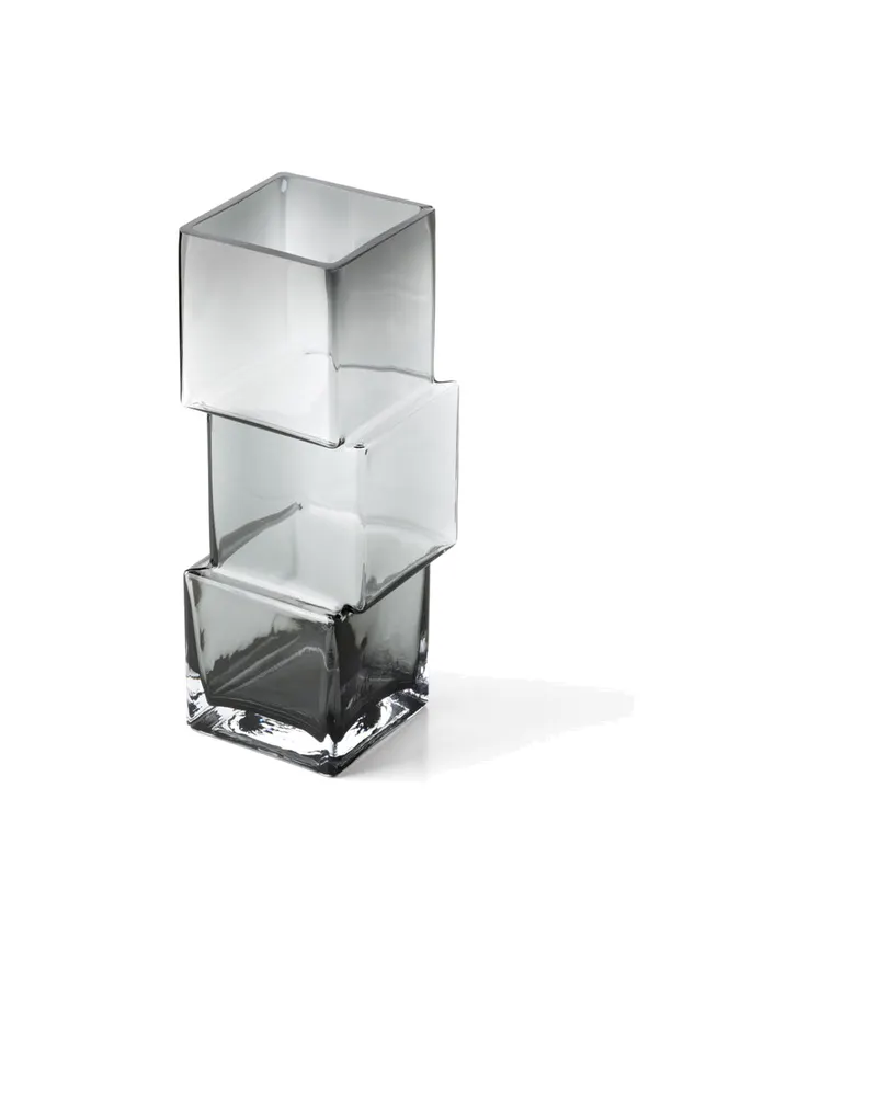 The Rummikub Vase aus Recyclingglas, dunkelgrau von Bazar Bizar, Größe M, Ansicht 2