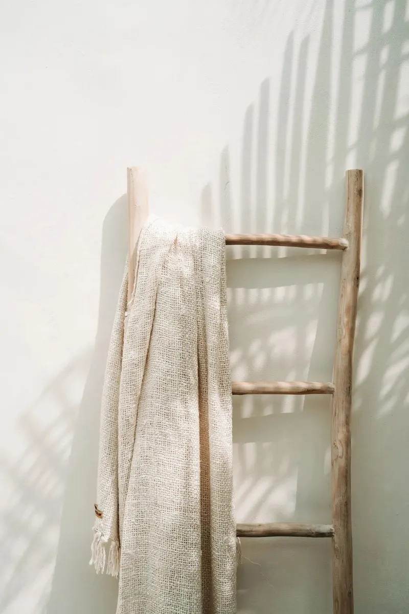 The s'il vous Plaid Baumwollplaid von Bazar Bizar, Größe 130 × 170 cm, Creme, Ansicht 3