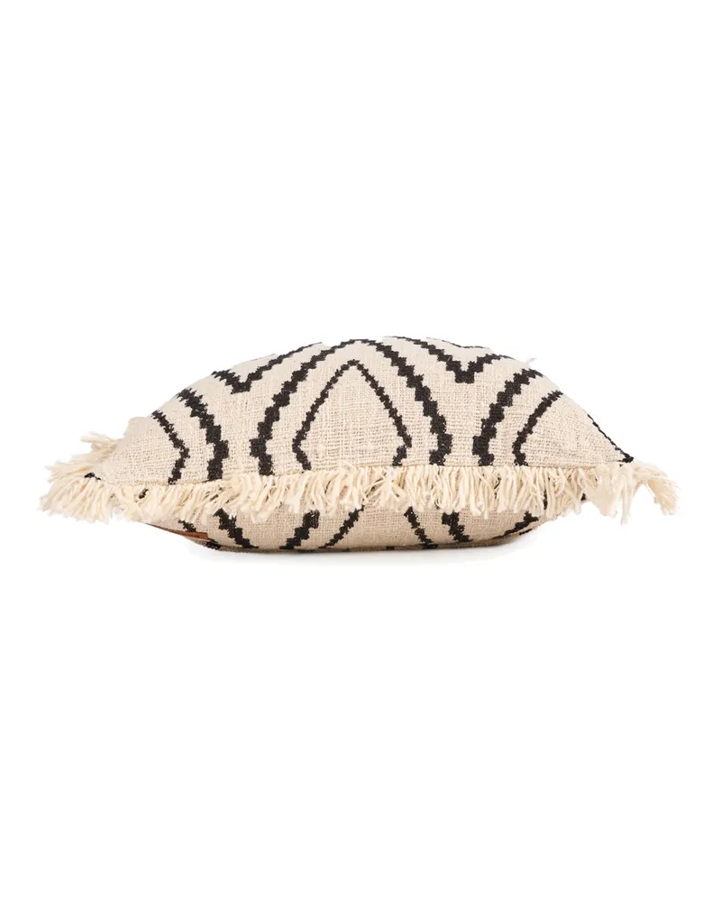The Sahara Diamond Cushion Cover Kissenbezug aus Baumwolle von Bazar Bizar, Größe 50 × 50 cm, Natur / Schwarz, Ansicht 10