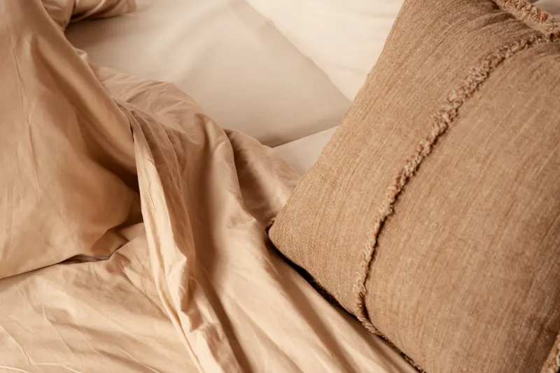 The Sahara Fringe Cushion Cover Kissenbezug von Bazar Bizar, Größe 50 × 50 cm, Natur / Braun, Ansicht 3