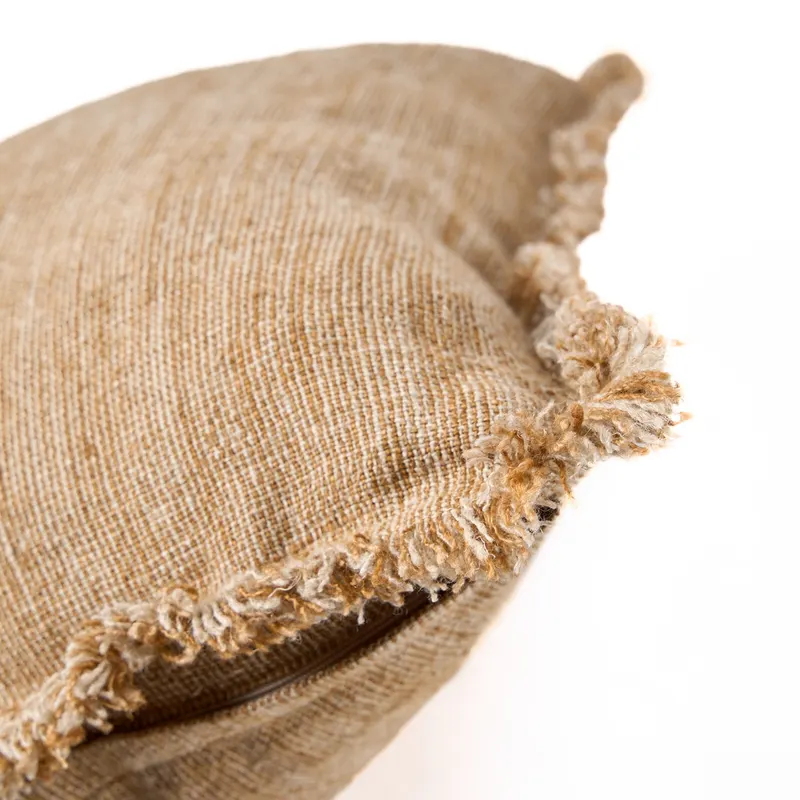 The Sahara Fringe Cushion Cover Kissenbezug von Bazar Bizar, Größe 50 × 50 cm, Natur / Braun, Ansicht 8