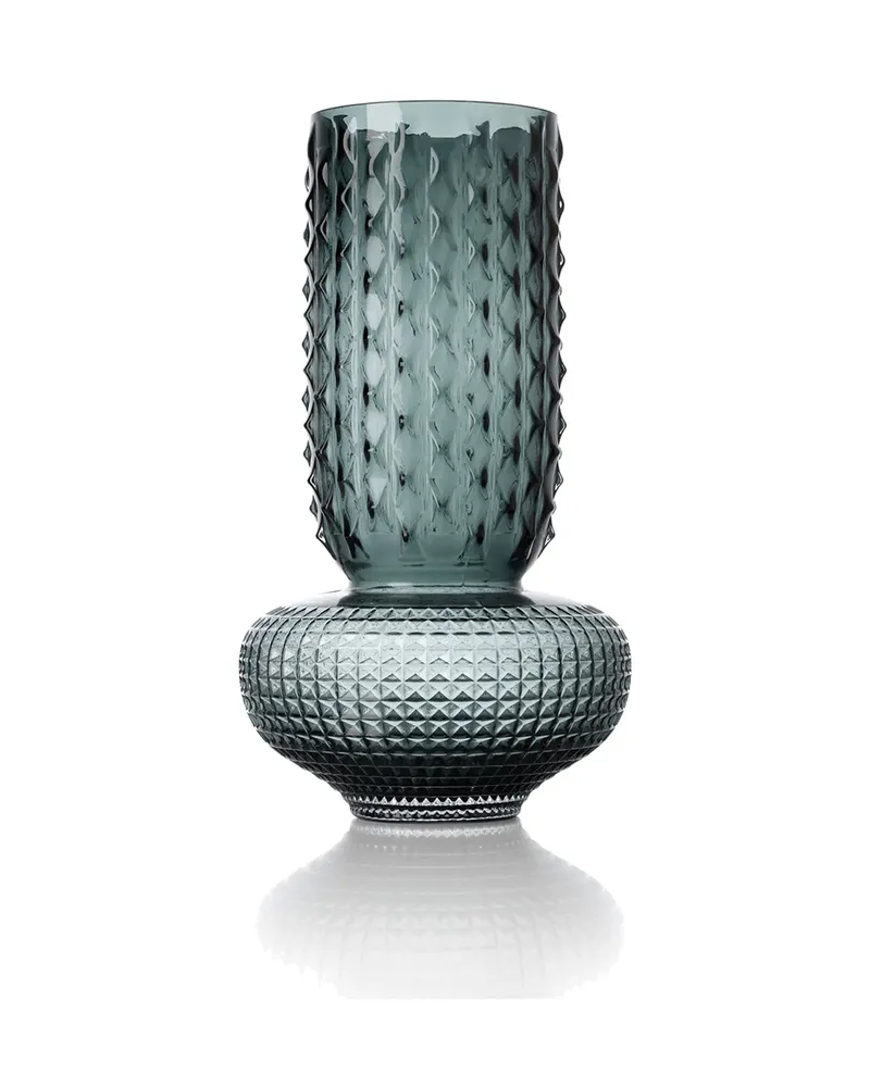 The Sapphire Jewel Vase aus Recyclingglas, Blau
