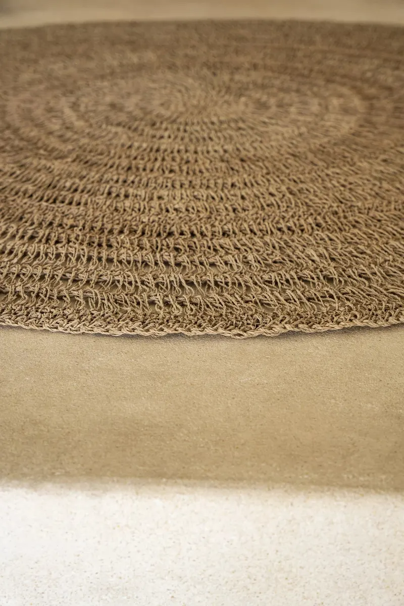 Runder Teppich Seagrass Carpet, 100 oder 150 cm von Bazar Bizar, Größe Ø 100 cm, Natur, Ansicht 5