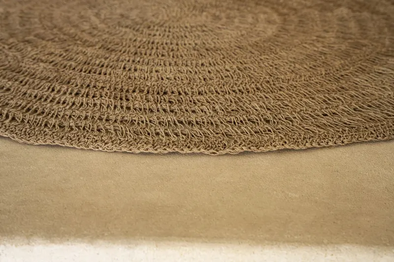 Runder Teppich Seagrass Carpet, 100 oder 150 cm von Bazar Bizar, Größe Ø 100 cm, Natur, Ansicht 7