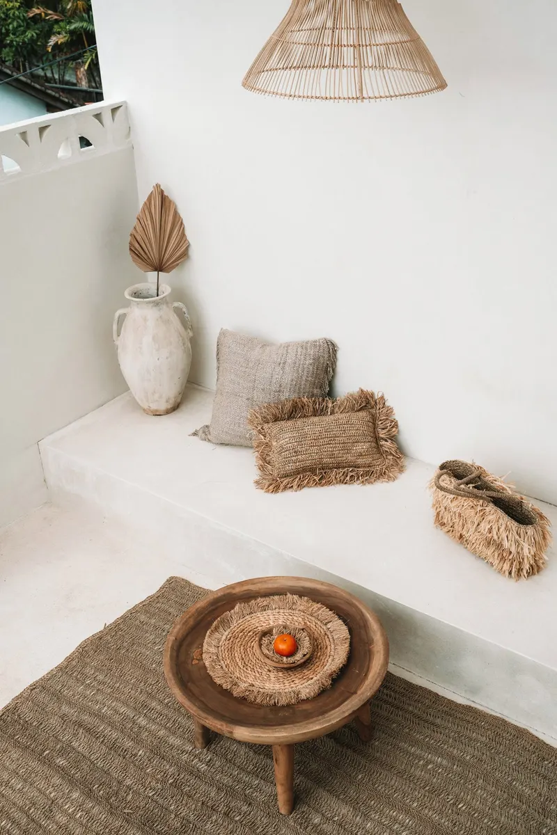 The Seagrass Raffia Placemat Platzset aus Seegras und Raffia von Bazar Bizar, Größe 45 × 45 × 1 cm, Natur, Ansicht 3