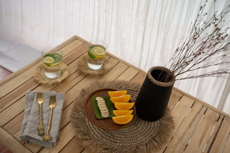 The Seagrass Raffia Placemat Platzset aus Seegras und Raffia von Bazar Bizar, Größe 45 × 45 × 1 cm, Natur, Ansicht 7