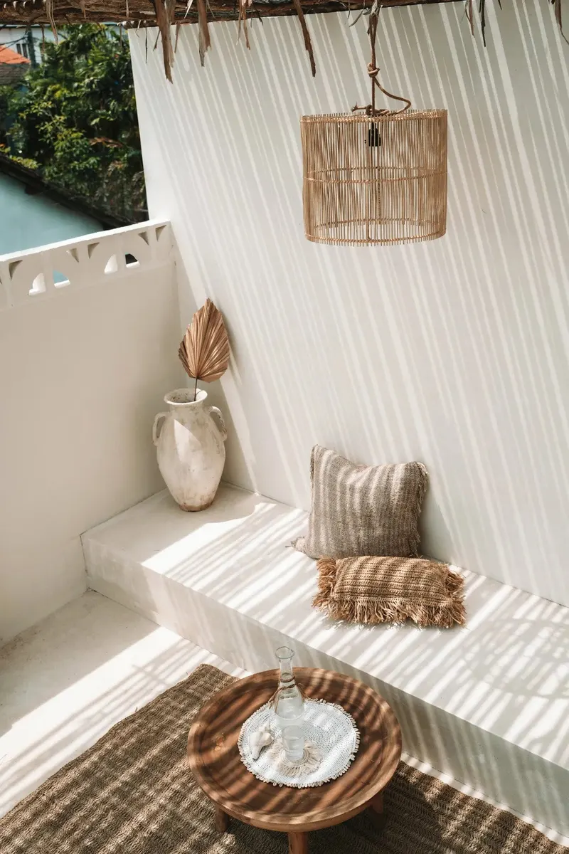 The Seagrass Shell Placemat Platzset aus Seegras und Muscheln von Bazar Bizar, Größe 38 × 38 × 1 cm, Weiß, Ansicht 3