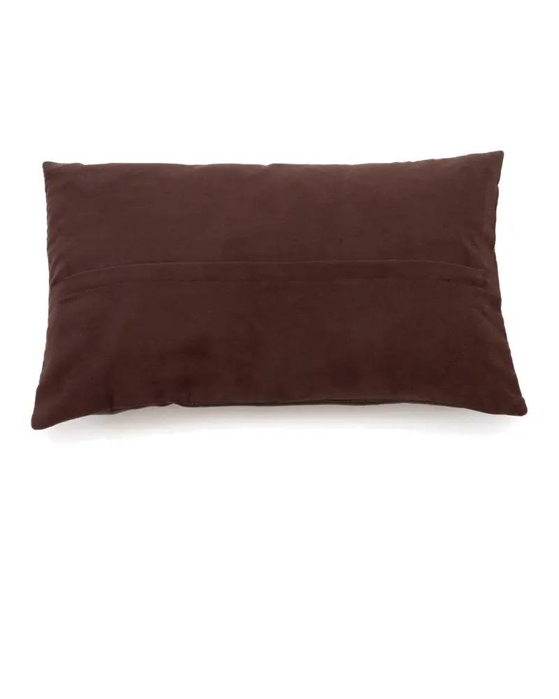 The Six Panel Leather Cushion Cover Kissenbezug von Bazar Bizar, Größe 30 × 50 cm, Schokoladenbraun, Ansicht 3