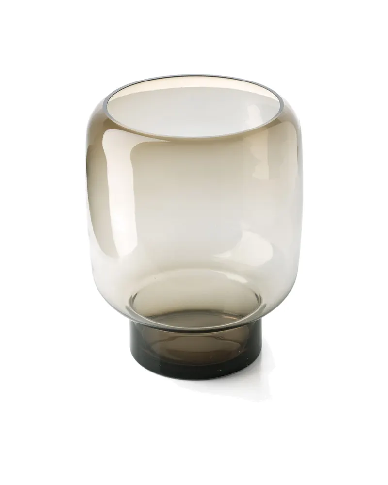 The Smoky Cube Vase, Vase aus Recyclingglas von Bazar Bizar, Größe L, Braun, Ansicht 2