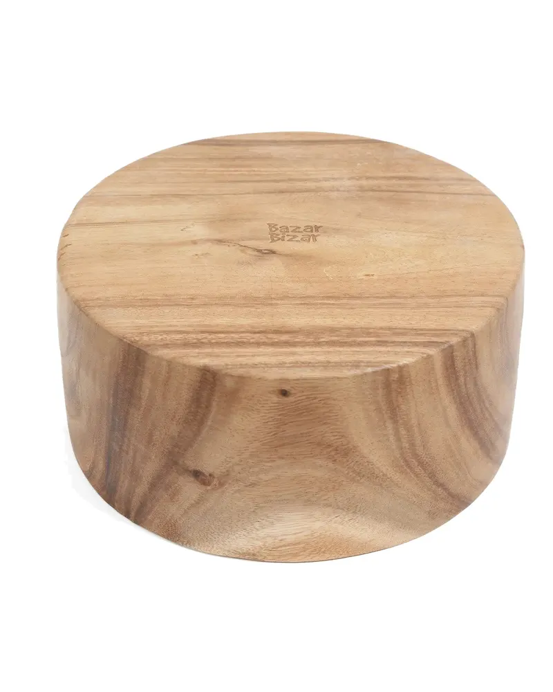 The Suar Salad Bowl Schale aus Suarholz von Bazar Bizar, Größe M, Natur, Ansicht 5