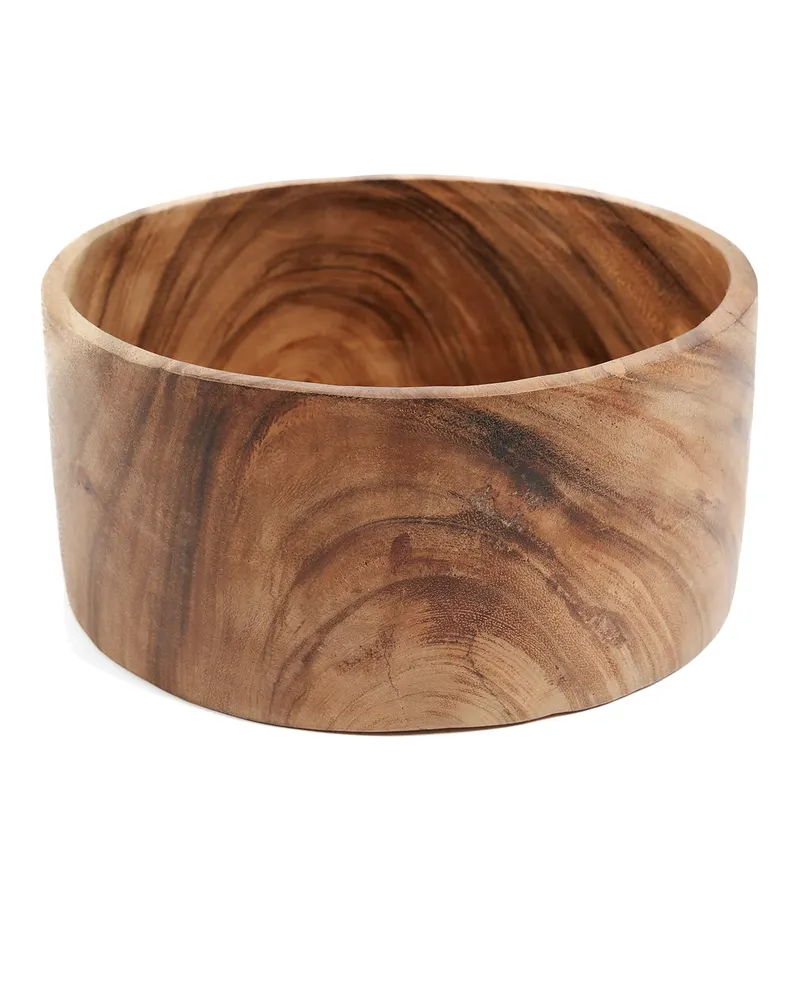 The Suar Salad Bowl Schale aus Suarholz von Bazar Bizar, Größe L, Natur, Ansicht 1