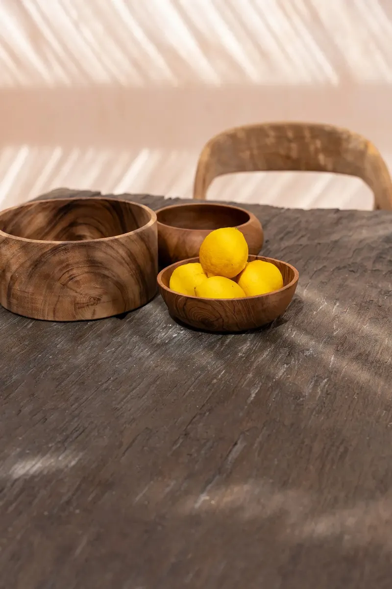 The Suar Salad Bowl Schale aus Suarholz von Bazar Bizar, Größe L, Natur, Ansicht 2