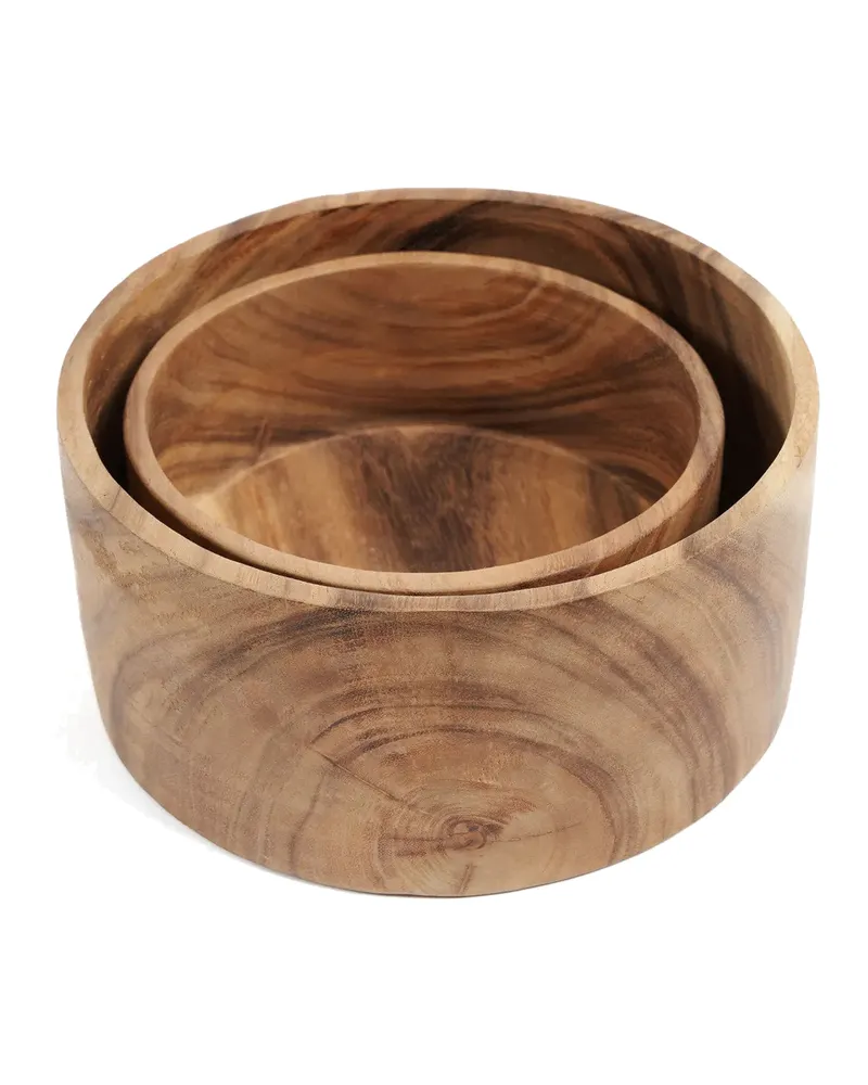 The Suar Salad Bowl Schale aus Suarholz von Bazar Bizar, Größe L, Natur, Ansicht 4