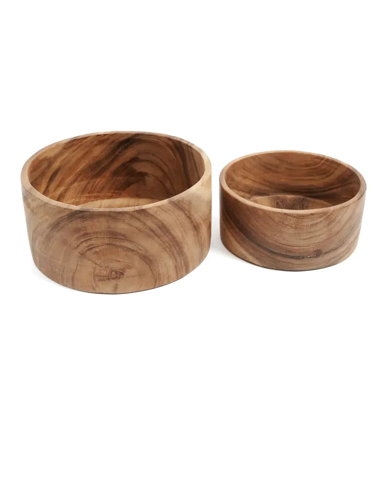 The Suar Salad Bowl Schale aus Suarholz von Bazar Bizar, Größe L, Natur, Ansicht 6