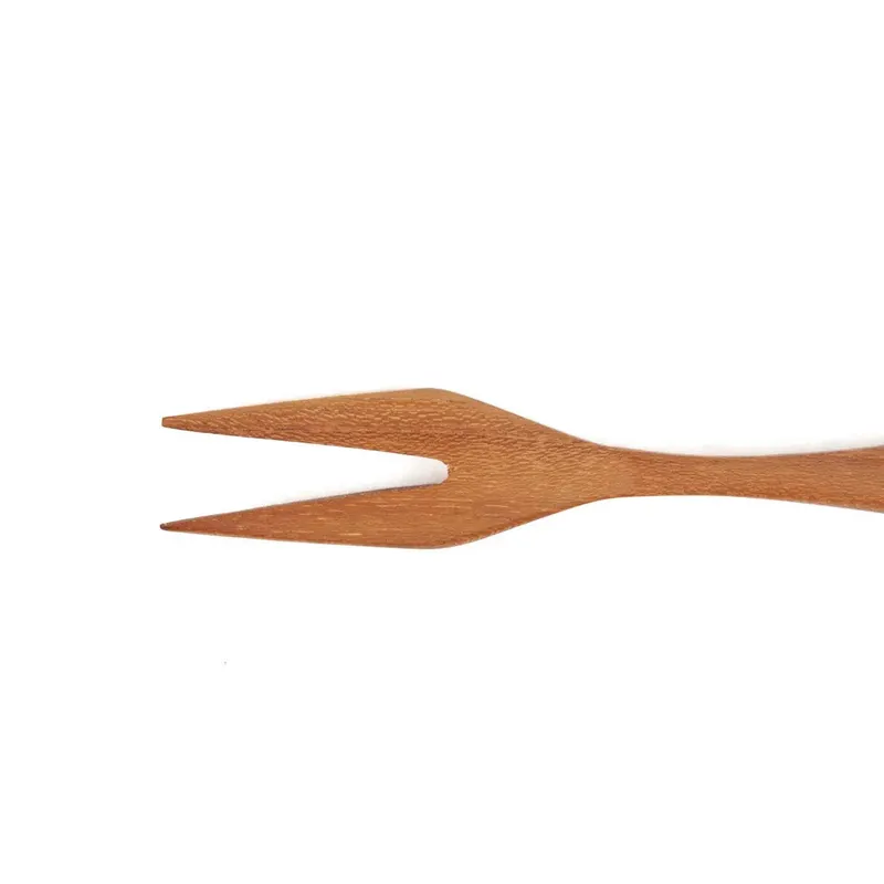 The Tapas Fork, Besteck aus Teakholz von Bazar Bizar, Größe 14 × 2 × 2 cm, Natur, Ansicht 3