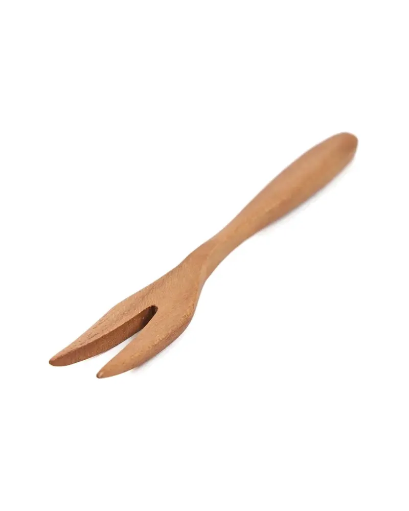 The Tapas Fork, Besteck aus Teakholz von Bazar Bizar, Größe 14 × 2 × 2 cm, Natur, Ansicht 5