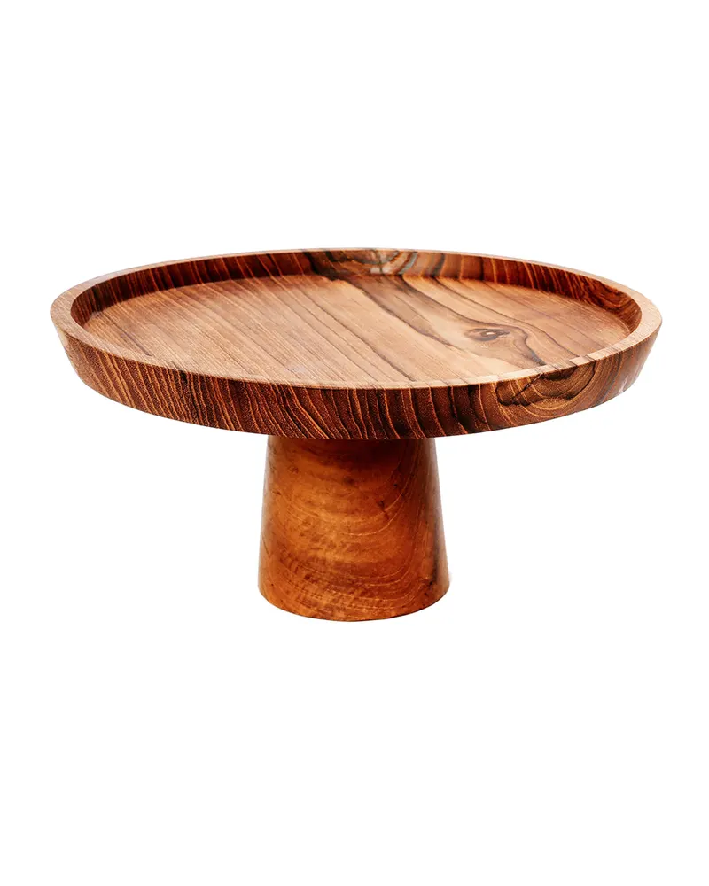 Tortenständer Teak Root Cake Dish, S, M und L von Bazar Bizar, Natur, Ansicht 1