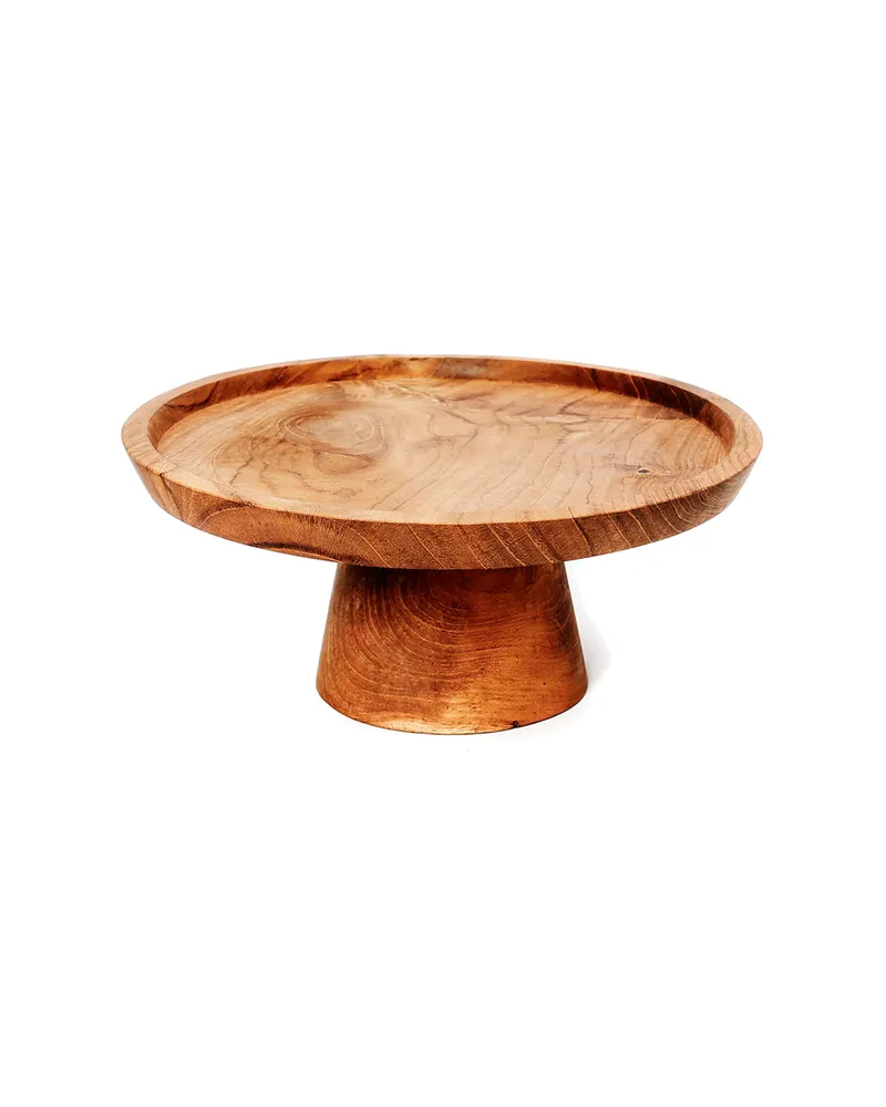 Tortenständer Teak Root Cake Dish, S, M und L, Natur